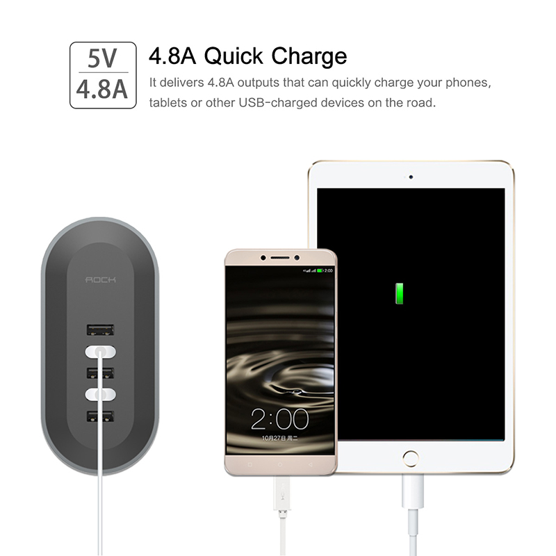 bộ chia 5 cống sạc pin điện thoại trên xe ô tô