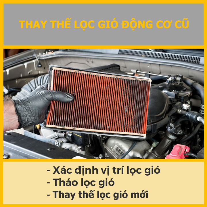 cách thay thế lọc gió động cơ denso