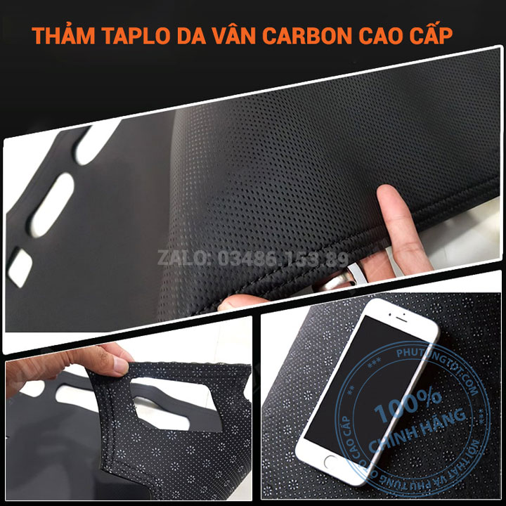 thảm taplo vân carbon vios sang trọn