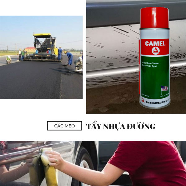 chai xịt tẩy băng dính keo 3m nhựa đường camel