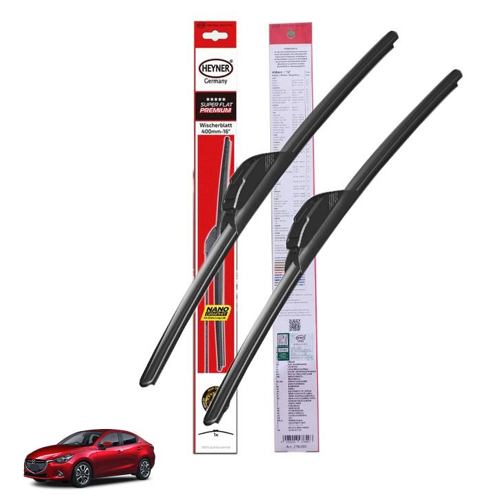Gạt mưa Mazda 2 Sedan 2015-2021 Heyner Super Flat Germany chính hãng