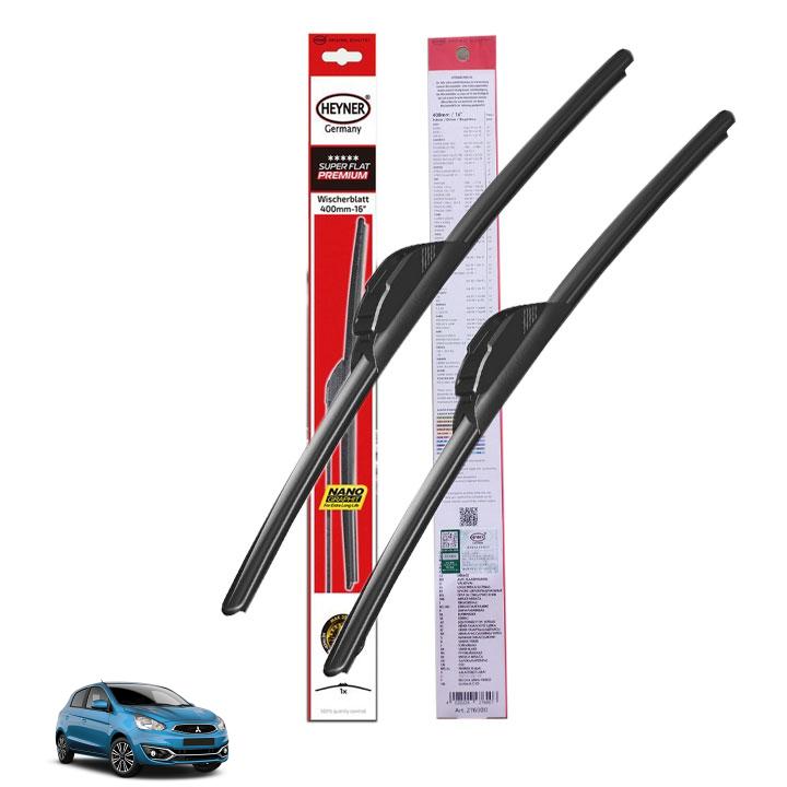 Gạt mưa Mitsubishi Mirage Hatch 2012-2022 Heyner Super Flat Germany chính hãng