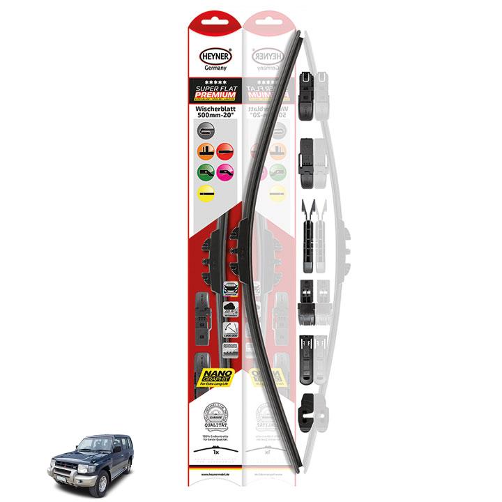 Gạt mưa Mitsubishi Pajero 1996-2000 Heyner Germany Super Flat Premium Nano chính hãng