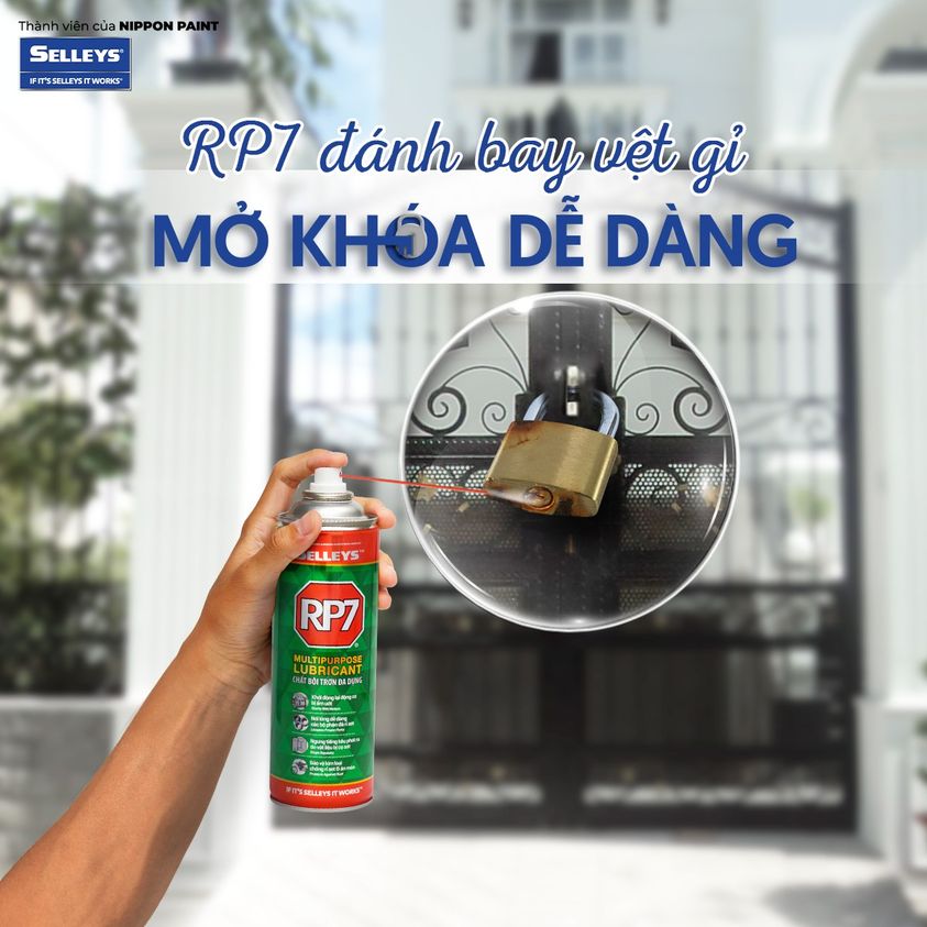 rp7 chính hãng tẩy bay rỉ sét ổ khóa