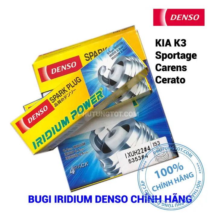 bugi denso iridium chính hãng cho xe kia k3